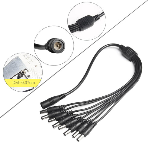DC 12V 5A Power Supply Adapter with 8 Splitter Power Cable for Security Camera CCTV DVR Surveillance System...