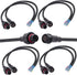 4 wire waterproof connector, 4 Pin Male Female Plug LED Connector,with 16AWG IP68 20CM Extension Cable for Car, Boat,Truck,Indoor/Outdoor LED Stri...