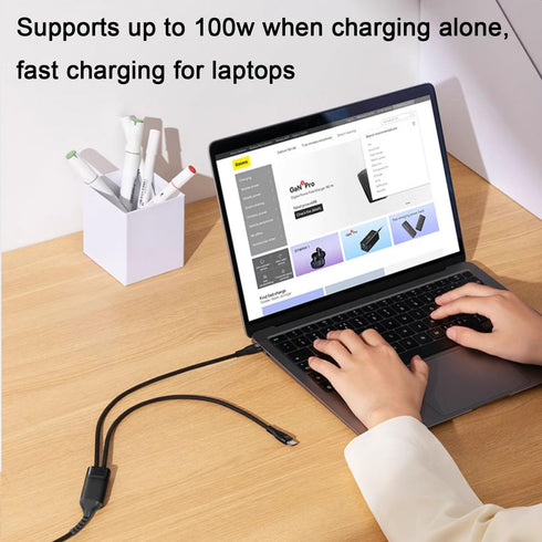4FT 2 in 1 100W USB C to Dual USB C Fast Charging Cable,iPhone 15 USB C to Double Type c Cable for MacBook Pro/Air,iPad Pro/Air,iPhone 15 Plus/15 ...