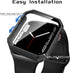 Rugged Case Compatible with Apple Watch Series SE 6 5 4 40mm with Tempered Glass Screen Protector, Rhombus-shaped Hard PC Bumper Protective Cover ...