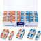 GKEEMARS 48Pcs Lever Wire Connectors, 1 Conductor DIY Splicing Connectors Kit for Circuit Inline 24-12 AWG...