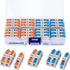 GKEEMARS 48Pcs Lever Wire Connectors, 1 Conductor DIY Splicing Connectors Kit for Circuit Inline 24-12 AWG...