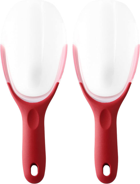 Spring Chef Red Magnetic Ice Scoop for Freezer Bin - Flexi-Plastic Ice Scoopers for Food with Soft Grip Handle - Popcorn Scoop - Kitchen Scoopers ...