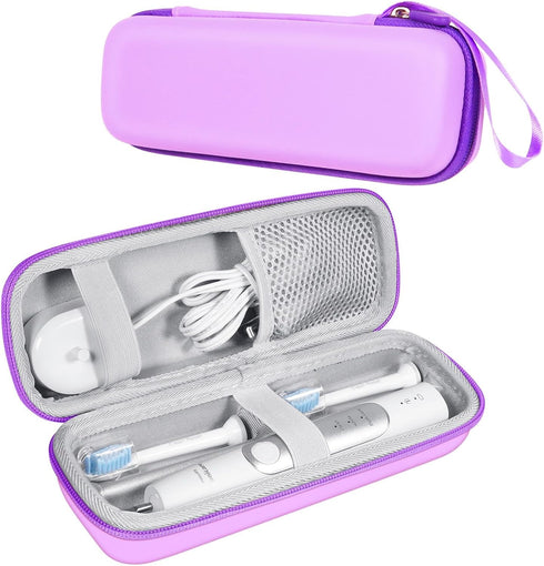 Toothbrush Hard Travel Case Compatible with Philips Sonicare Protectiveclean 4100,5100,6100,6500 Fits for Oral-B Pro 1000,1500,2000,3000,3500 Elec...