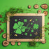 2Pcs 11x8.5inch Saint Patrick's Day Silk Screen Stencils, Lucky Four-leaf Clovers Self-Adhesive Stencils Reusable Silkscreen Mesh Stencils for Pri...
