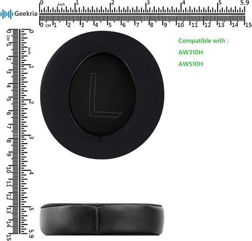 Geekria Sport Cooling-Gel Replacement Ear Pads for Alienware AW310H AW510H Headphones Ear Cushions, Headset Earpads, Ear Cups Cover Repair Parts (...