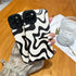 Designed for iPhone 14 Phone Case, Soft PU Leather TPU and Cute Art Wavy Painted for Women Girls, Slim Protective Shockproof Compatible with iPhon...