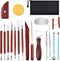 Blisstime 18PCS Clay Sculpting Tools, Basic Clay Pottery Carving Tool Kit with Wooden Handles and Tool Bag...