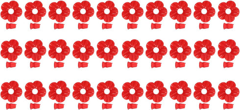 Ejoyous Hummingbird Feeder Part, 30Pcs Hummingbird Feeder Replacement Flowers Feeding Ports Replaceable More Bird Feeder Decorative Flower (Red)...