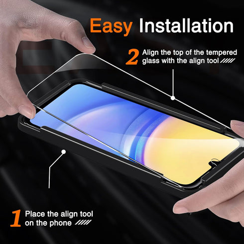 Milomdoi 3 Pack Screen Protector for Samsung Galaxy A15 5G with 3 Pack Tempered Glass Camera Lens Protector, Ultra 9H Accessories, Case Friendly, ...