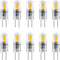 G4 LED Bulb 12V AC/DC, 1.5W(20W Equivalent), JC Bi-Pin Landscape Light Bulbs, Non-Dimmable, Warm White 3000K, 10-Pack...