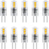 G4 LED Bulb 12V AC/DC, 1.5W(20W Equivalent), JC Bi-Pin Landscape Light Bulbs, Non-Dimmable, Warm White 3000K, 10-Pack...