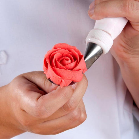 7 Pieces Rose Flower Piping Tips Set, Cake Decorating Tips Icing Piping Nozzles Set Cupcake Decorating Kit...