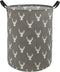 KUNRO Large Sized Storage Basket Waterproof Coating Organizer Bin Laundry Hamper for Nursery Clothes Toys (Grey deer)...