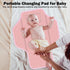 Baby Portable Diaper Changing Pad, Foldable Travel Diapering Changing Mat with Built-in Pillow, Waterproof Compact Changing Pad for Newborn Baby C...