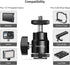 SmallRig 1/4" Camera Hot Shoe Mount, Ballhead Tripod with Additional 1/4" Screw, 2pcs Pack - 2059...