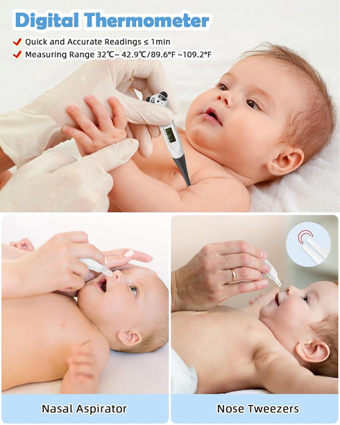 Lictin Baby Grooming and Health Kit, Safety Care Set, Newborn Nursery Health Care Set with Hair Brush,Comb,Nail Clippers and More for Newborn Infa...
