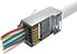 Shielded rj45 cat6 cat 6a connectors Gold Plated Cat6 Pass Through Connectors 23awg Cat6 Shielded Cat6/Cat6a Modular Plugs Ethernet Ends (60 PCS)...