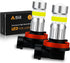 Alla Lighting 2800lm H8 H11 LED Fog Lights Bulbs, 6500K Xenon White H16 Replacement Xtreme Super Bright COB-72 SMD Cars Trucks...