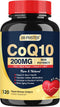 Coq10 200mg Upgraded, 6X High Absorption with Vitamin E & PQQ & Black Pepper Extract, Co q 10 Supplement for Heart Supports & Energy Production, C...
