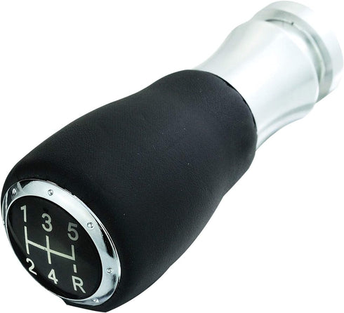 5 Speed Shift Knob Leather Shifter Lever Gear Stick Transmissions Fit Most Manual Cars Truck SUV Vehicles (Black)...