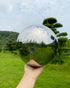 8 Inch Gazing Globe Mirror Ball in Silver Stainless Steel, Polished Hollow Ball Reflective Garden Sphere Floating Pond Balls for Home Garden?Silve...