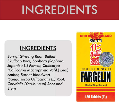 High Strength Fargelin Herbal Supplement by Solstice Medicine Company (180 Tablets) (1 Box)...