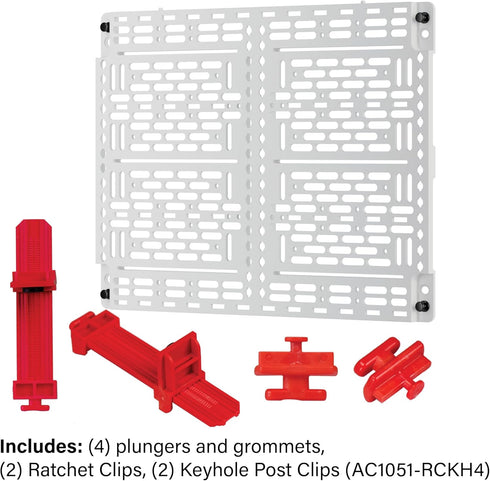 Legrand - OnQ Universal Mounting Plate 10 Inch, Secure Devices in Structured Media Enclosure Mounting Plate, Mounting Plate with 2 Rachet Clamps, ...