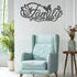 Family Metal Wall Decor Word Sign, Black Family Makes This House A Home Art Butterflies Love Heart Wall Hanging Sculpture, Iron Letters Quotes for...