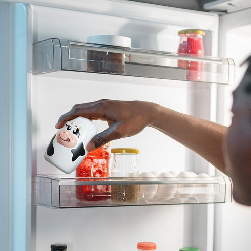 Cow Fridge Baking Soda Deodorizer – Fun Baking Soda Container | Baking Soda for Fridge and Freezer Odor Eliminator - BPA-Free Baking Soda Fridge D...