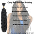18inch Curly Bulk Hair For Braiding No Weft 75g (1Bundles/Pack) Micro Braiding Quality Synthetic Hair Braiding Extensions For Boho Braids Wet And ...