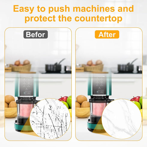 Appliance Slider Tray for Ninja Ice Cream Maker, 11.8x6.9 Inch Countertop Appliance Slider Under Cabinet Sliding Tray Kitchen Countertop Rolling T...