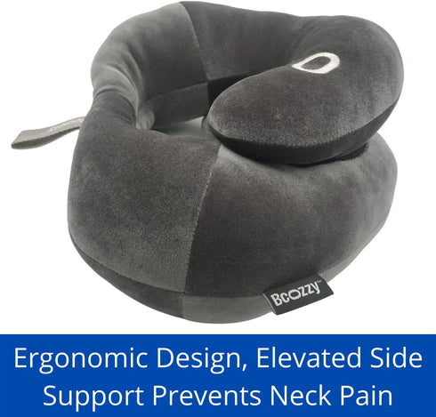 BCOZZY Neck Brace Pillow - Patented Relief for Neck Pain and Supportive Sleep-Soft, Washable, and Adjustable for Comfortable Resting. Black...