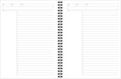 Cambridge Notebook, Business Notebook, 7-1/4" x 9-1/2", 80 Sheets, Ruled, Action Planner, Flexible Cover, Wirebound, Gray (06122)...