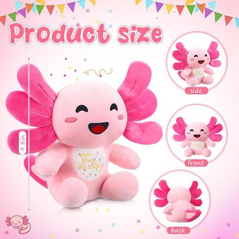 10 Inch Pink Axolotl Plush Soft Cute Stuffed Animal Plush Pillow Kawaii Birthday Gifts for Kids Girls Party Favor Bedroom Home Decor...