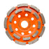 FEWELL 4 1/2” Concrete Grinding Wheel, Double Row Diamond Cup Wheel with 7/8” Arbor for Polishing and Grinding Concrete Surface Brick Stone Marble...