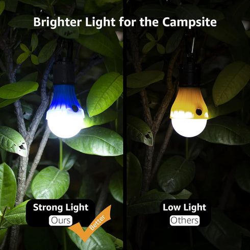 Lepro LED Camping Lantern, Camping Essentials, 3 Lighting Modes, Hanging Tent Light Bulbs with Clip Hook for Camping, Hiking, Hurricane, Storms, O...