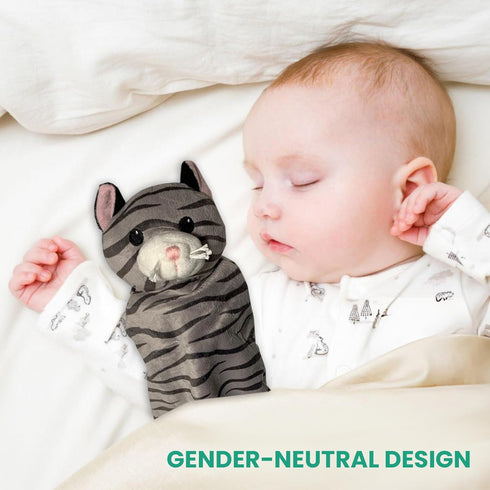 Security Blanket - 18" Tall Soft Fleece Blanky for Boys & Girls - Soothing Baby Blanket With Plush Stuffed Animal Kitty Cat...