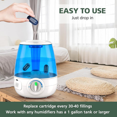 isinlive 16 Pack Demineralization Cartridge Compatible with HoMedics Ultrasonic Humidifiers, Filters Mineral Deposits, Prevents Hard Water Build-Up, Purifies Water, Eliminates White Dust and Odor