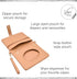 Diaper Clutch Bag/Tan Vegan Leather/ 9in x 7in x 1in/ Minimalist Travel Diaper Bag/Mini Diaper Bag/Wipe Dispenser Pouch/Secure Inner Zipper Pouch...