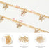 KYUNHOO 16.4FT/5M Jewelry Chains for Making Jewelry Flat Figaro Chain Links with Butterfly Decoration Gold Plated Brass Chain Roll Chains Bulk for...