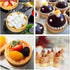 FANGSUN Tart Ring, Perforated Tart Rings for Baking, Stainless Steel Nonstick Round Cake Ring, Metal Pastry Mold for French Dessert, Small Fruit T...
