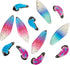 16Pcs Butterfly Earring Making Kit Acrylic Butterfly Wing Charms Colorful Fairy Wing Pendants Boho Butterfly Wing Charms & Jump Rings Earring Hook...