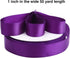 Livder Double Face Purple Satin Ribbon, 1 inch Wide 50 Yard Length (Purple)...