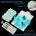 BOHON Natural Fluorite String Lights Battery Operated with Remote Sea Glass Raw Stones Decorative Lights 6.5ft 20 LEDs String Lights for Bedroom P...