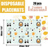40 pcs Disposable Bibs and Placemats for Baby, Leak Proof Travel Feeding Bibs and Place Mats for Infants Toddlers for Traveling and Outdoor Use...