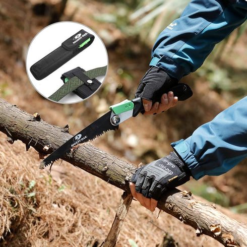MOSSY OAK 3 in 1 Folding Saw, Pruning Hand Saw with Wood, Metal and PVC Blade, Camping Saw for Backpacking, Hunting and Bushcraft, Pouch Included...