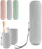 Travel Case for Toothbrush, Toothpaste and Makeup Brushes, Toothbrush holders travel. Portable Holder for Home, School, Camping and Bathroom(Grey)...