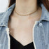 HUASAI Layer Initial Necklace for Women 18K Gold Plated Layering Paperclip Link Chain Necklace Cute Hexagon Letter Pendant Initial Choker Necklace...
