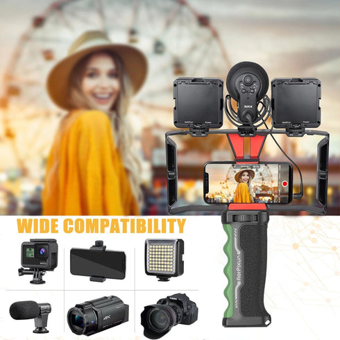 Profession Camera Handle Grip Ergonomic Camera Grip 1/4'' Universal Camera Handheld Grip Camera Stabilizer Compatible with Action Camera GoPro DSR...